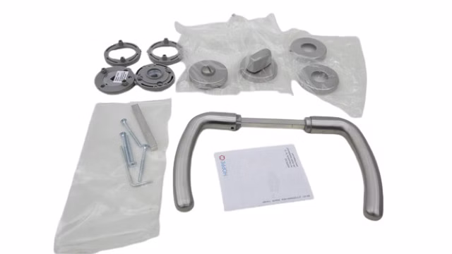 Hoppe 2820467 Türdrücker Denver Rosette WC Edelstahl F69