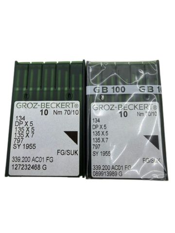 200x Groz-Beckert 134 DPx5 135x5 Nähmaschinennadeln 70/10