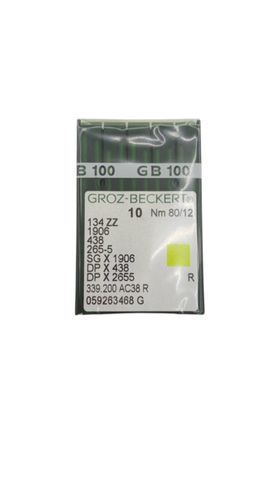 100x Groz-Beckert 134ZZ 1906 265-5 SGX1906 Nm80/12 Nähnadeln