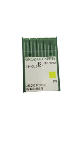 100x Groz-Beckert 134 CL SAN1 RG Nm 80/12 Nähmaschinennadeln