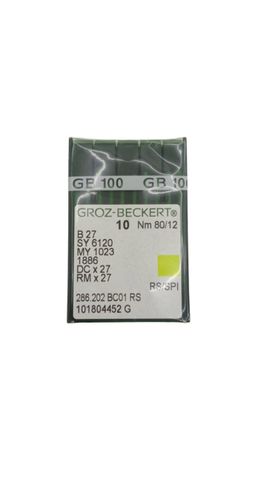 100x Groz-Beckert B27 DCX27 80/12 Nähmaschinennadeln RMx27