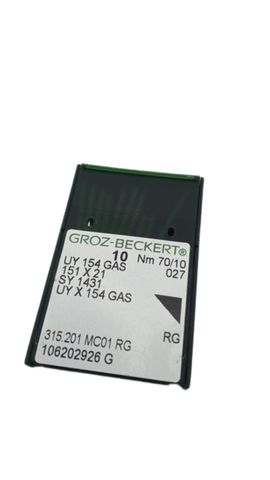 4X Groz-Beckert UY154 GAS 151X21 Nähmaschinennadeln Nm70/10