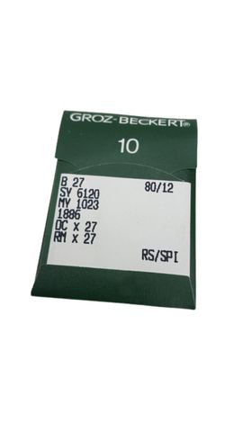 100x Groz-Beckert B27 SY6120 MY1023 Nm80/12 RS/SPI Nadeln