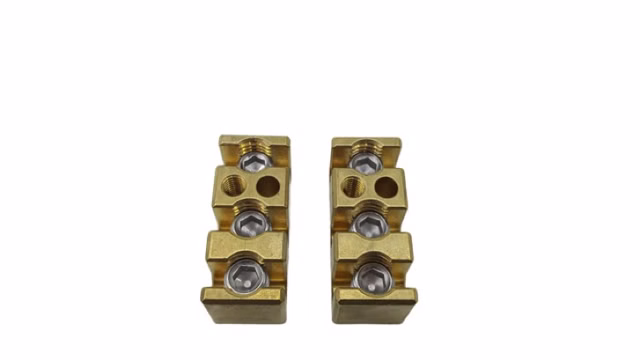 2x Messing Anschlussklemme Kabelklemme Klemmblock System
