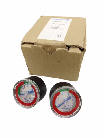2x Festo MA-40-10-R1/8-E-RG Manometer Druckmesser 0-10 bar