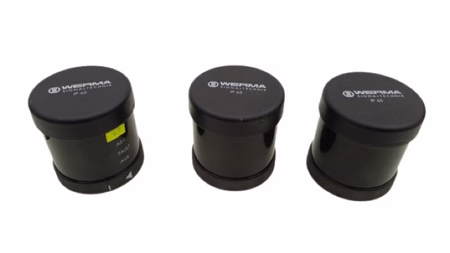 3x WERMA Signaltechnik IP65 Signalsäule Summermodul Schwarz