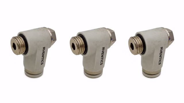 3x Aventics R412010590 Pneumatik Winkel Steckverschraubung