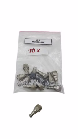10x 1823386016 Pneumatik Stecknippel Kupplungsstecker Ø8
