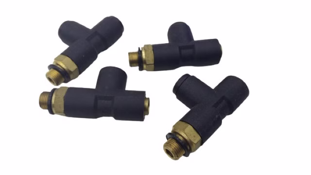 4x Ø8mm G1/8-G3/8 L Verschraubung Pneumatik Winkelverbinder