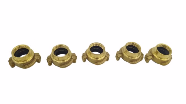 5x Geka Kupplung Außengewinde 29,64 mm Messing