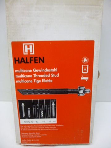 10x Halfen MV 100 M 12/60 multicone Gewindestahl Gewindestange 7687
