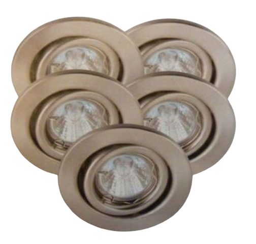 Bonus Halogen Einbauleuchtenset schwenkbar Dimmbar 5x20 Watt inkl. Transformator