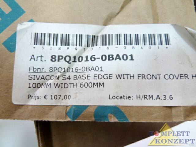 Siemens 8PQ1016-0BA01 IVACON S4 Sockelecken Frontblende H:100mm B:600mm
