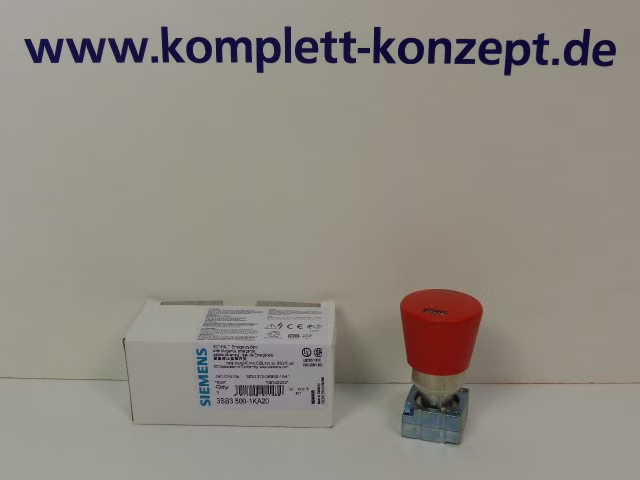 Siemens 3SB3 500-1KA20 NOT HALT Pilzdrucktaster Notaus 3SB35