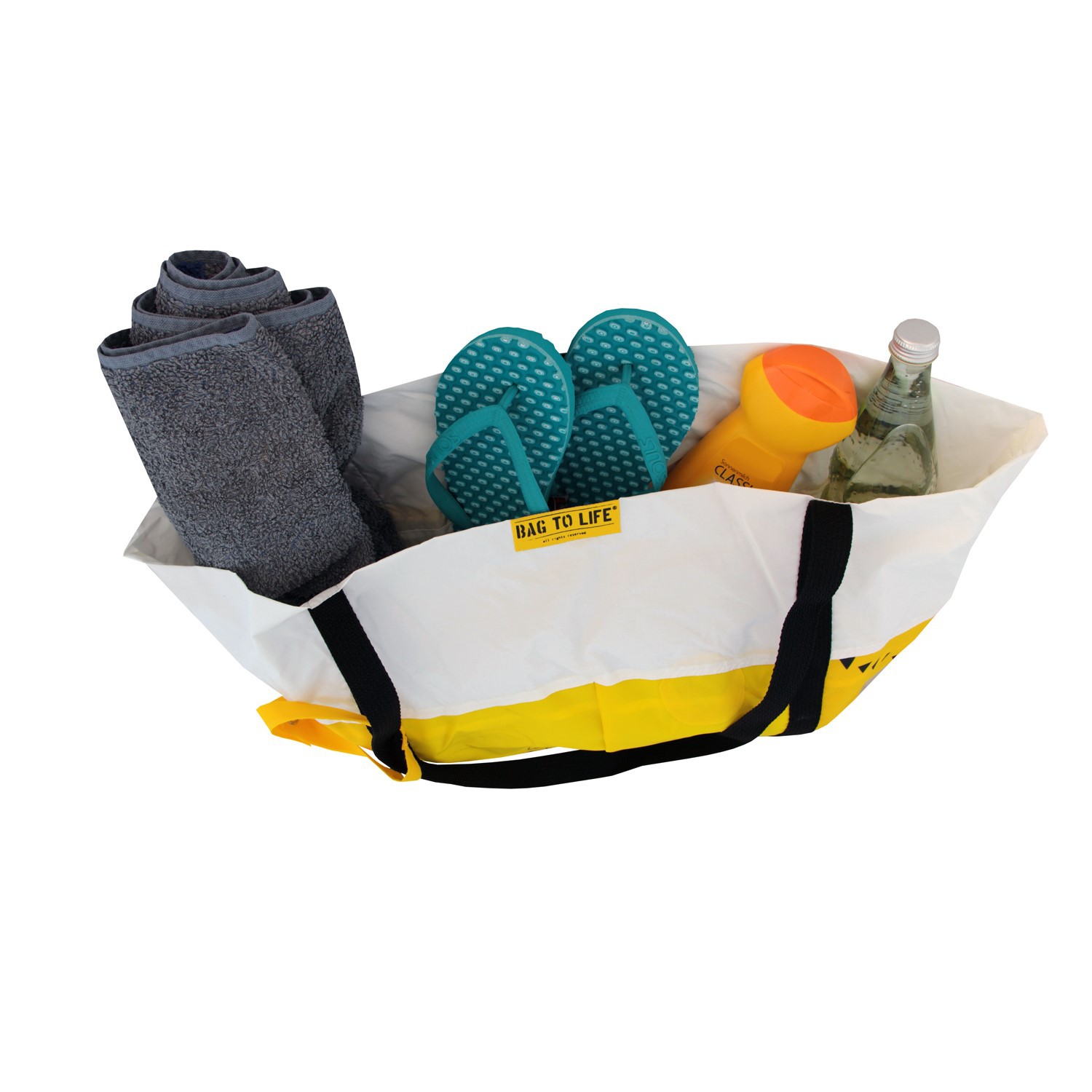 Bag To Life Beach Bag Airlie Strandtasche Shopper Unikat Upcycling Aus Einer Rettungsweste Lederstore