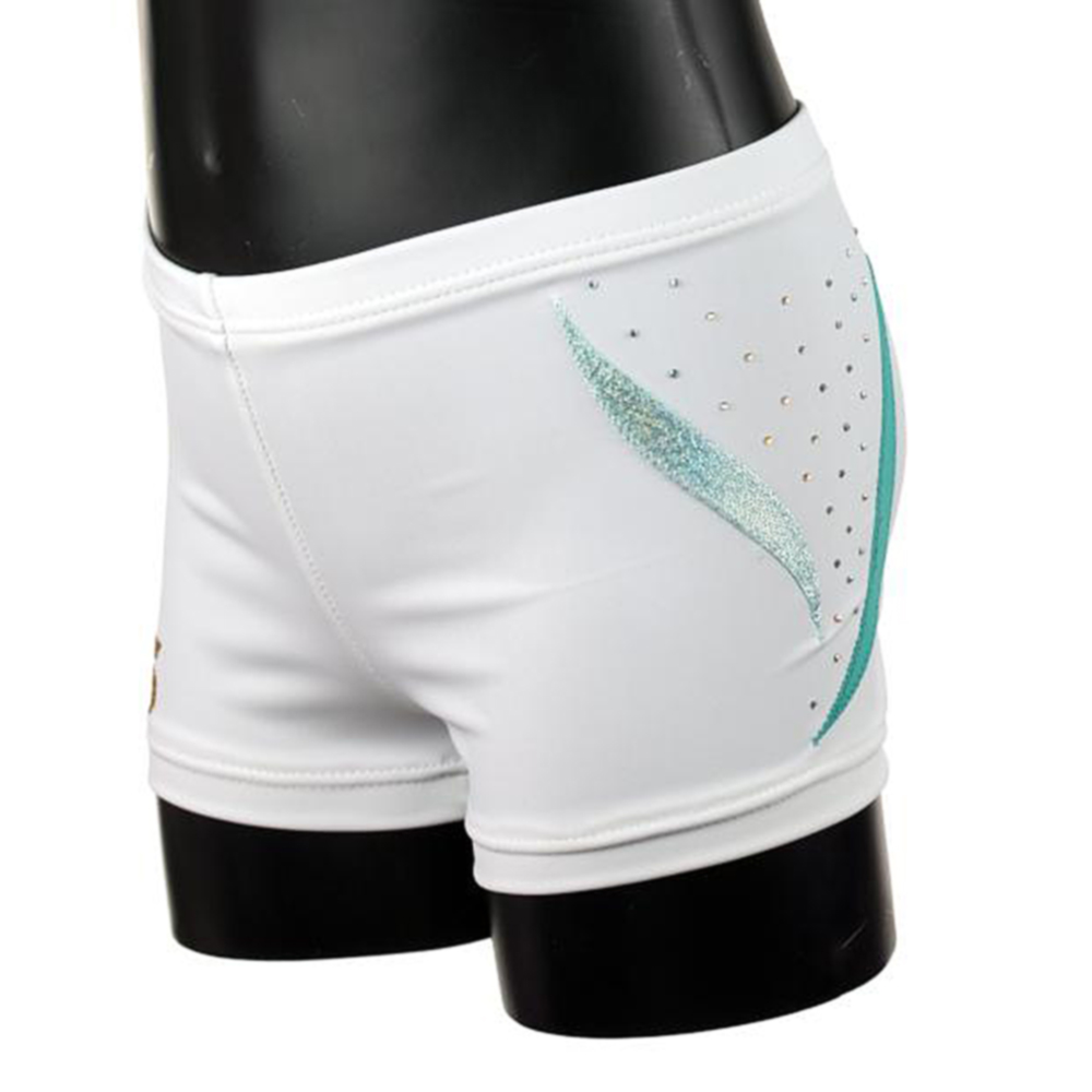 GETTYSPORTS Panty / Hipsters zu Turnanzug 'Anastasia' (white/teal