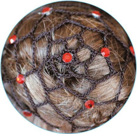 Mkemka Dutt Netz 5 Stück - Schwarz Mit Strasssteinen Für Ballett, Reiten & Sport