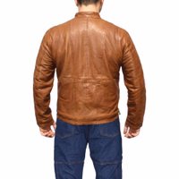 Smart and Modern Men's Fashion Nappa-Leather Jacket in brown leather. High-quality lamb nappa leather, soft and comfortable with multiple pockets. Designed by German Wear. Free next business-day delivery and worldwide returns.