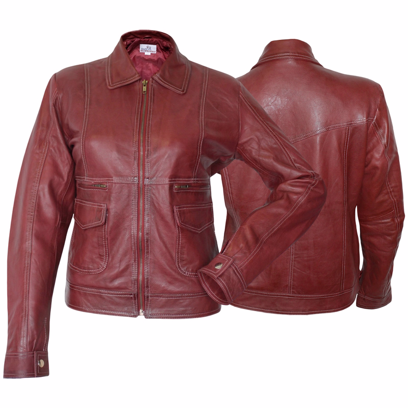Ladies leather blazer leather jacket blazer genuine leather jacket lamb nappa leather. Front &rear view of Red Jacket Trend 400J. Upgrade your style with Ladies Fashion Lamb Nappa-Leather Jacket in Beige. Made from finest lamb nappa leather, this jacket offers superior comfort and a chic design. Free next-day delivery and returns.