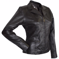 Ladies fashion lamb Nappa-leather jacket Brown side view of a fashion blazer, Experience the ideal of luxury with a lamb Nappa leather blazer jacket. Crafted with attention to detail, it's the perfect addition to your wardrobe. Order now & enjoy premium quality.