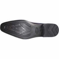 Men's premium brown cowhide leather business shoes featuring a secure fit, designed for German style. Crafted from 100% genuine leather, these shoes showcase a block heel and durable rubber sole for comfort and stability.