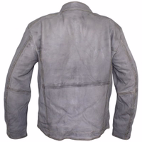 Elegant and Stylish Men's Fashion Nappa-Leather Jacket in grey. High-quality lamb nappa leather, soft and comfortable with multiple pockets. Designed by German Wear. Free next business-day delivery and worldwide returns.