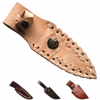 4 Farben zur Auswahl einer echten Leder-Messerscheide für die Jagd