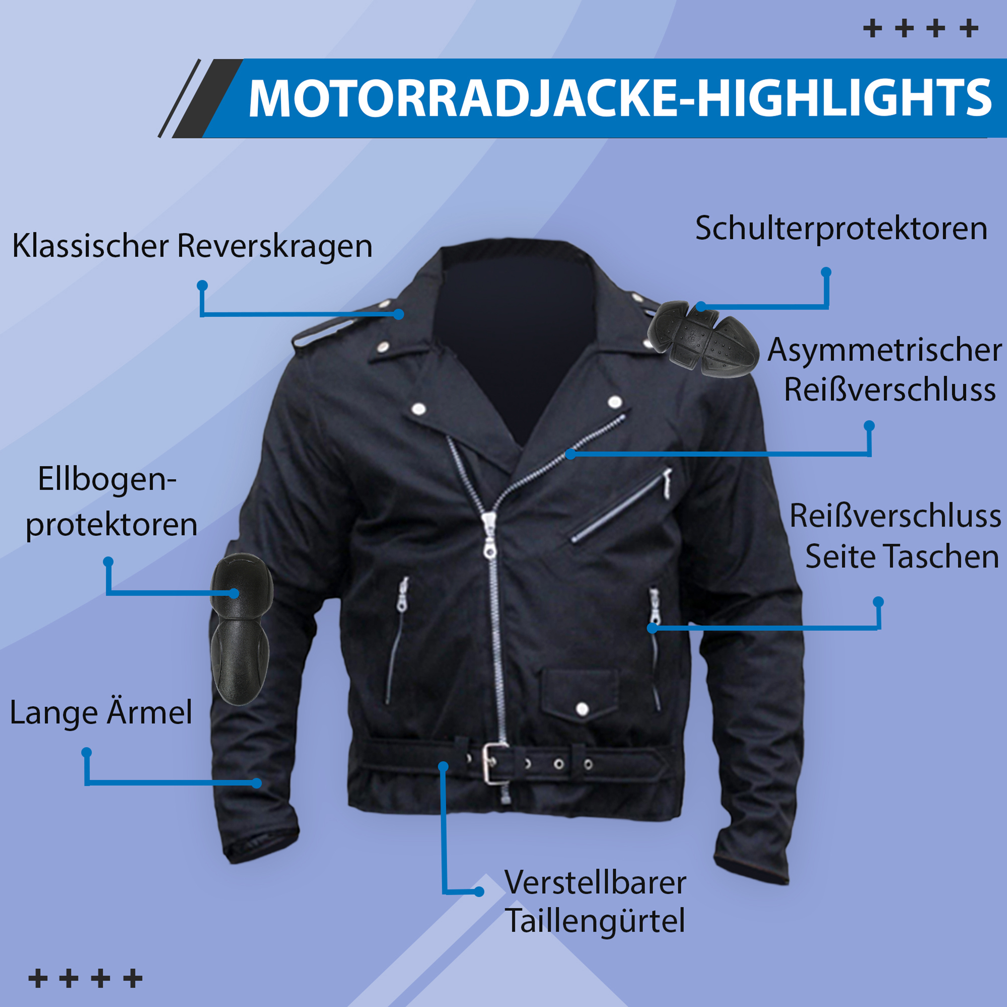 Cordura Motorcycle Rockabilly Rocker jacket | German Wear Shop