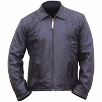 Front view of luxury classic brown polyester Leather Jacket, crafted from soft Lamb Nappa-Leather. This stylish leather jacket by German Wear features 3 inner pockets and a sophisticated design. Enjoy free next-day delivery.