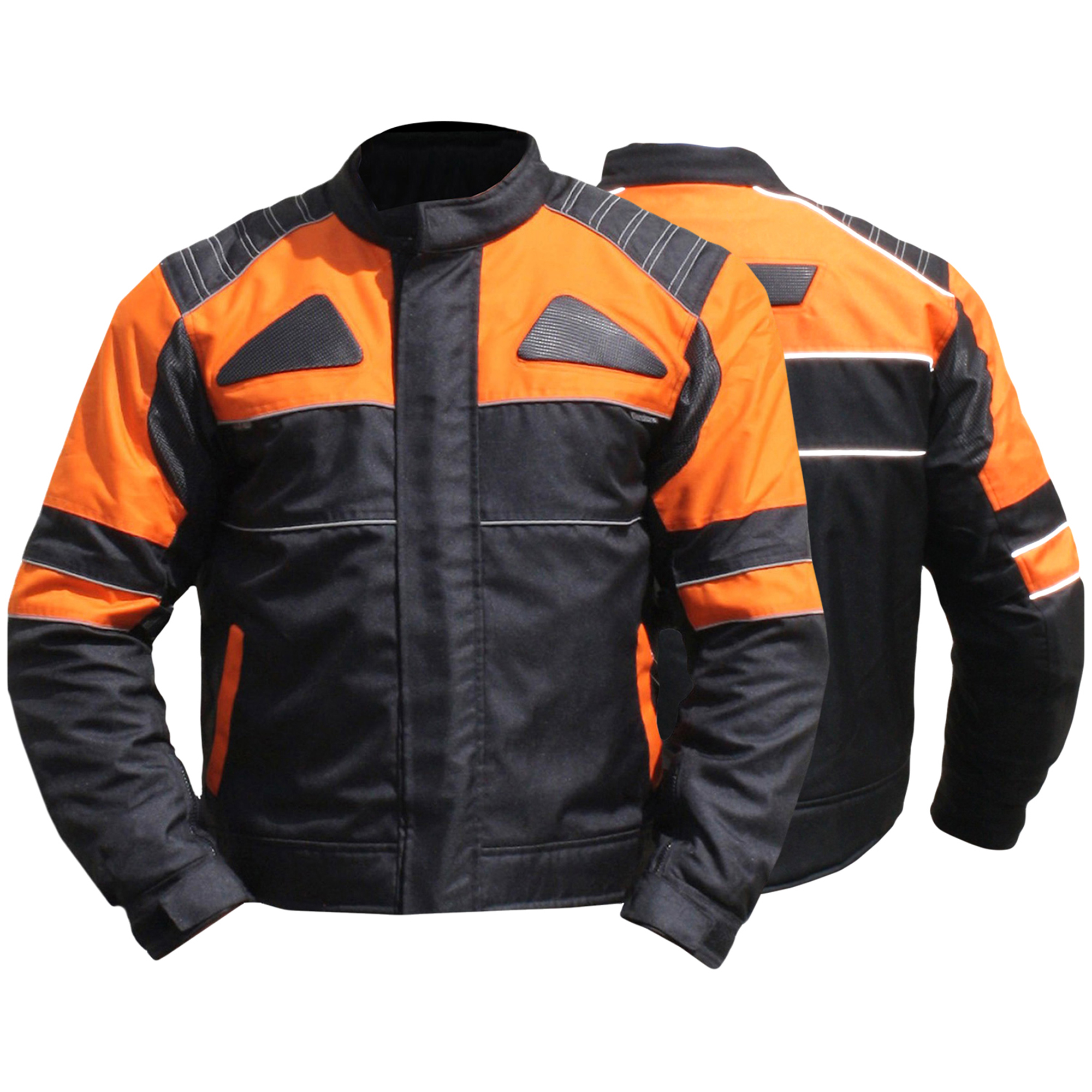 Motorradjacke Textilien Jacke Kombigeeignet Schwarz/Orange