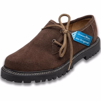 German Wear Traditional Costume – The Original: Handcrafted German haferl shoes with block heel and round toe cap, made from 100% suede leather with soft leather lining. Traditional lace-up style, perfect for carnival celebrations.