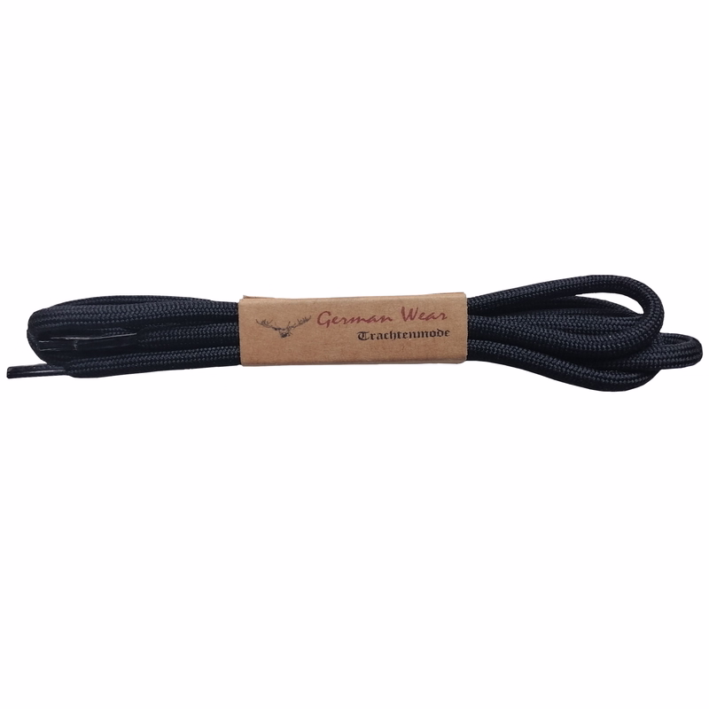 1 Paar Trachten Schnürsenkel für Haferlschuhe Schwarz
