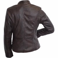 Ultimate premium classic Brown leather outfit Trend 414J. Grace to look with a lamb Nappa leather blazer. Designed for everyday wear, it features a classic button closure and practical pockets. High wearing comfort Order now for fast and free delivery!