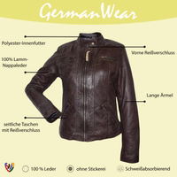 The Front view of a Brown leather motorcycle jacket. Indulge in luxury with a natural leather blazer. Very soft material and comfort, it features practical pockets and a classic button closure. premium product, free return world wide