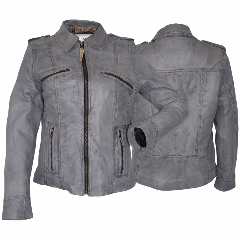 Ladies leather blazer leather jacket blazer genuine leather jacket lamb nappa leather. Very soft material that offers high wearing comfort. Front & rear view of a premium Grey lamb Nappa leather blazer jacket. Crafted for comfort &durability, it's perfect for everyday wear. Order now for free worldwide returns. Free next-business-day delivery