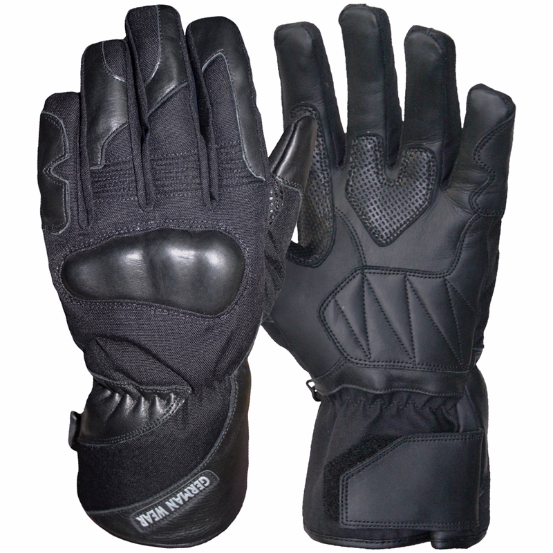 Motorbike Biker textile Gloves Black