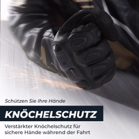 Rear view of Durable and Comfortable kevlar biker protector leather gloves, Made from 100% smooth leather, these motorbike gloves combine durability with exceptional comfort. Perfect for long rides, ensuring your hands stay protected and comfortable.
