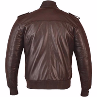 Premium men's brown leather jacket. Crafted with special attention to point, it features a stylish zipper front &strategically placed pockets. Made of the finest Lamb-Nappa-leather, it offers unmatched comfort &luxury. Order now that exudes culture!