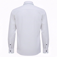 Men's Traditional Bavarian Shirt Back view of White traditional Bavarian shirt with kent collar