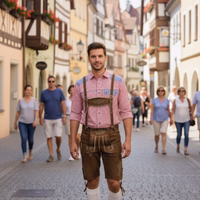 2-Lifestyle-1580-GW1243-Red-Bayerisches-Trachtenhemd--rot-kariertes-Trachtenhemd--bayerisches-Festhemd-fuer-Herren--authentische-deutsche-Trachtenmode--Trachtenhemd-mit-aufgerollten-aermel.jpg