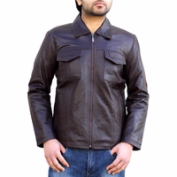 Premium Quality Nappa-Leather Jacket in Brown. Made from premium lamb-nappa leather, soft and comfortable with an eye-catching design. Designed by German Wear. In stock, Free next business day delivery and worldwide returns.