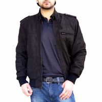 Front view of men's nubuck lamb nappa leather jacket made from real premium leather designed for style comfort and breathability ideal for winter wear shop genuine leather jackets online buy now and experience lasting quality.