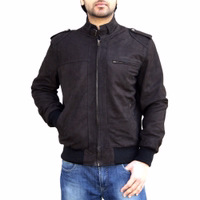 Front view of men’s soft brown lamb nappa leather jacket crafted from premium genuine leather designed for breathability and comfort top-rated winter fashion outerwear shop real leather jackets online get yours now.