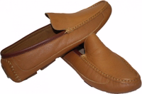 Men's Moccasins leather shoes Brown A pair of men's casual shoes in mustard, made from 100% nubuck leather. They feature a strong rubber sole, round toe cap, heel protector, and soft leather lining for all-day comfort, showcasing quality German craftsmanship.