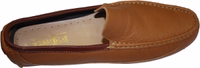 Men's Moccasins leather shoes Brown Inner view of moccasin leather shoes made from soft nubuck and 100% nubuck leather. Featuring a simple look and all-day comfort, these laceless driving moccasins showcase German craftsmanship. Buy online and get yours now!