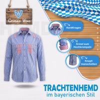 1-1596-GW1242-Blue-Bayerisches-Trachtenhemd--Herren-Trachtenhemd-fuer-Lederhosen--traditionelles-Hemd-aus-100---Baumwolle--kariertes-bayerisches-Hemd--bequemes-Baumwollhemd-im-deutschen-St.jpg