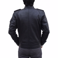 Leather jacket lamb Nappa-leather Black. Made of finest Lamb-Nappa-leather The rear view of the Nappa-Leather Jacket in black offers a stylish and comfortable fit. Made from premium lamb-nappa leather with multiple pockets. Designed by German Wear. Free next business-day delivery and worldwide returns.