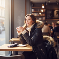 Boost your wardrobe with Ladies Polyester Jacket, crafted with lambskin leather stripes. This stylish jacket by German Wear includes extra shoulder padding and multiple pockets for practicality. Free next-day delivery.