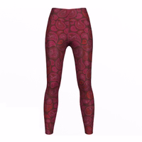 Rückansicht der Pink-Paisley-Leggings – Atmungsaktive Sport- und Fitness-Leggings für Damen für Gymnastik, Workout und Freizeit – Stylische und bequeme Fashion-Leggings für aktive Frauen – Jetzt online kaufen für Premium-Performance-Bekleidung