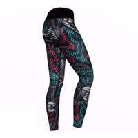 Robo ladies leggings Side View of Women's Robot Leggings – Stylish Polyester Elastane Fitness & Gymnastics Leggings – Perfect for Training, Sports, and Fashion – Comfortable & Durable Activewear for an Active Lifestyle